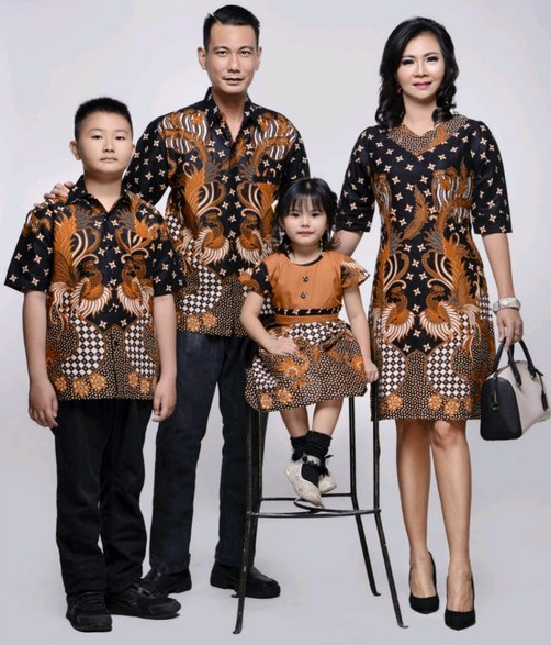 Baju mama papa motif batik