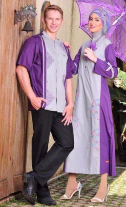 Baju Gamis muslim seragam ungu