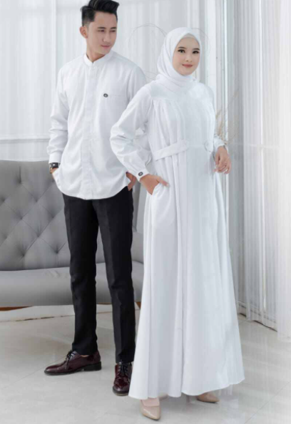 Baju couple putih lengan panjang